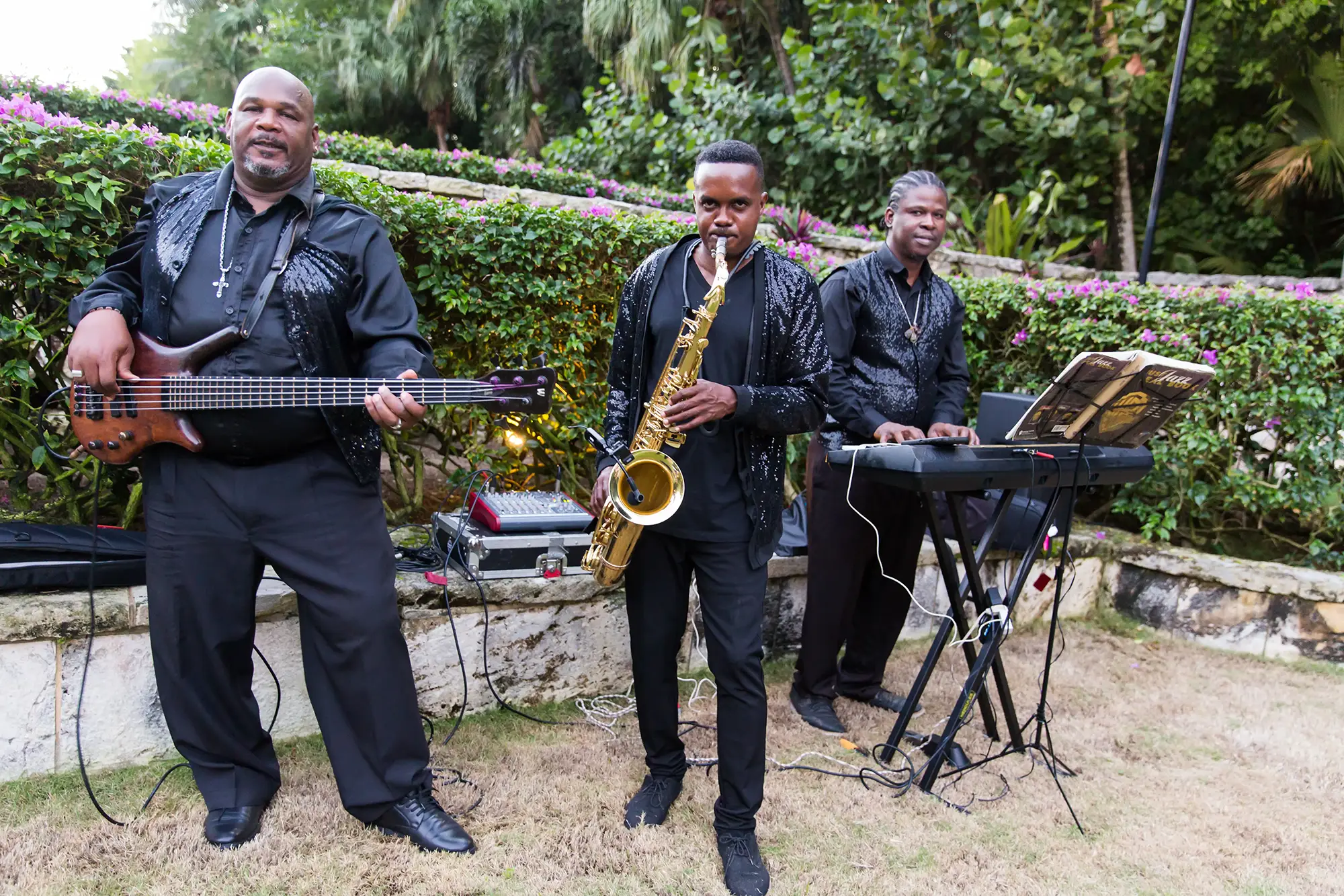 A Bahamas wedding celebration setting